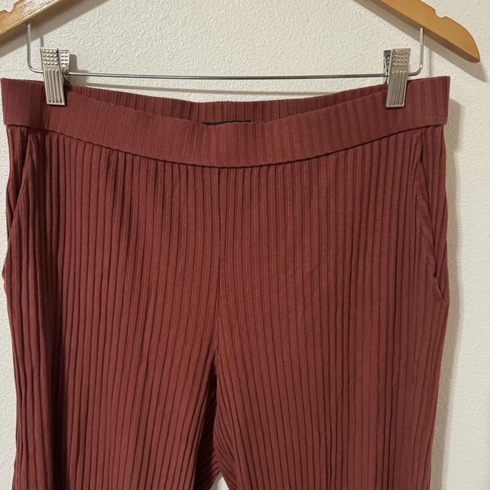 Eileen Fisher Womens Ribbed Straight Leg Ankle Pant Mauve Tencel-Medium - Picture 4 of 9